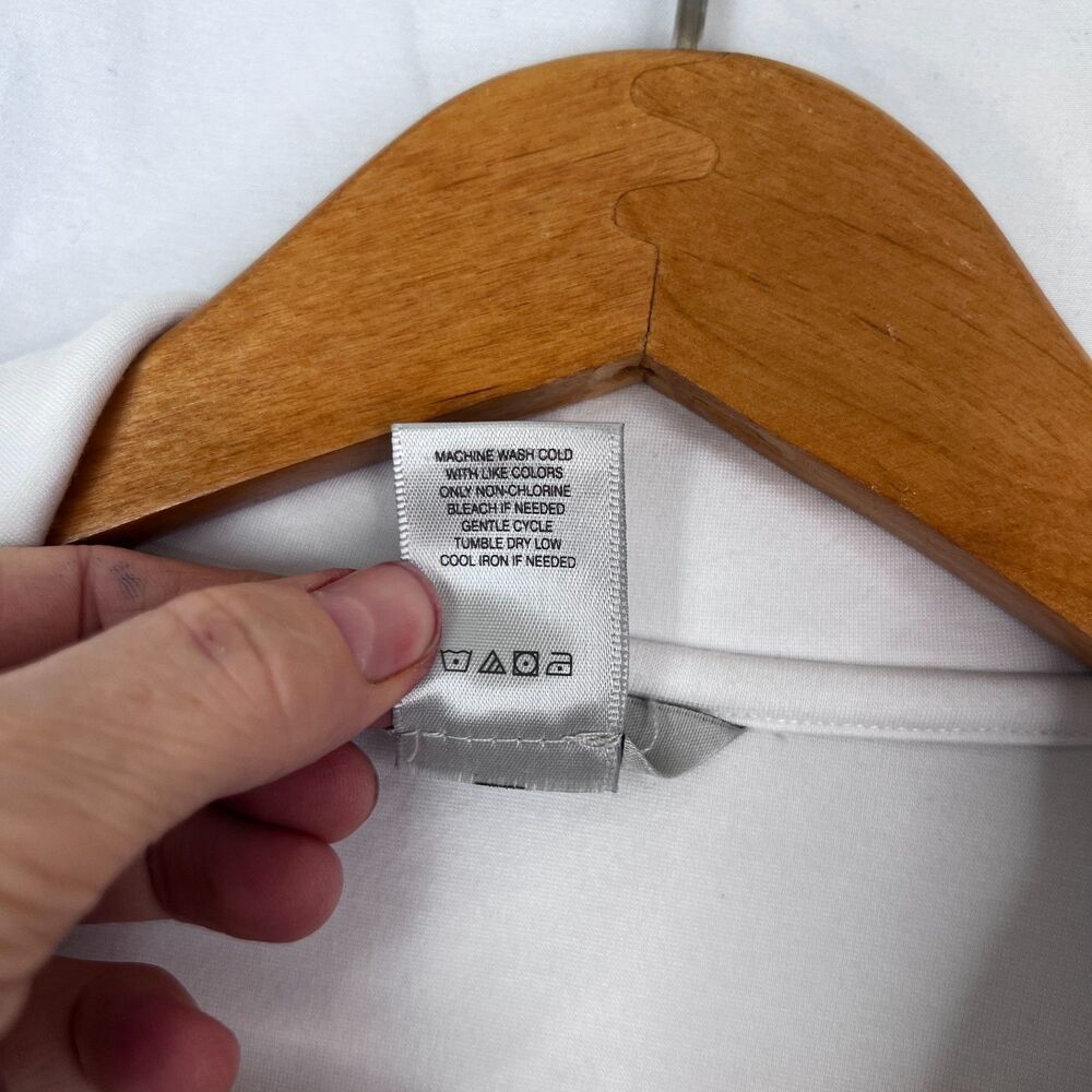 Multiples White Casual Rivet Button Front Drawstr… - image 7